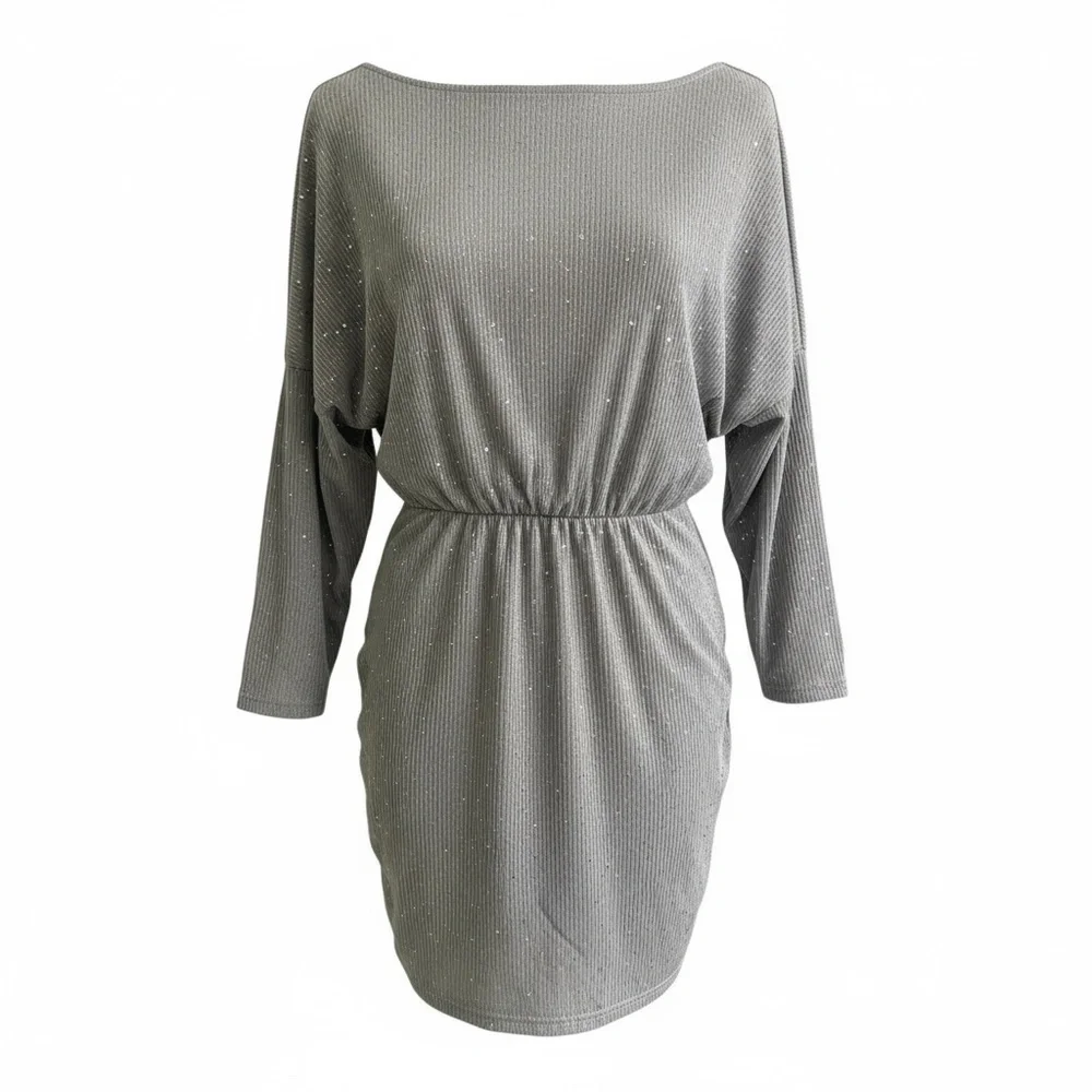Women’s Long Sleeve Waist Cinched Dress. - Picture 2 of 9